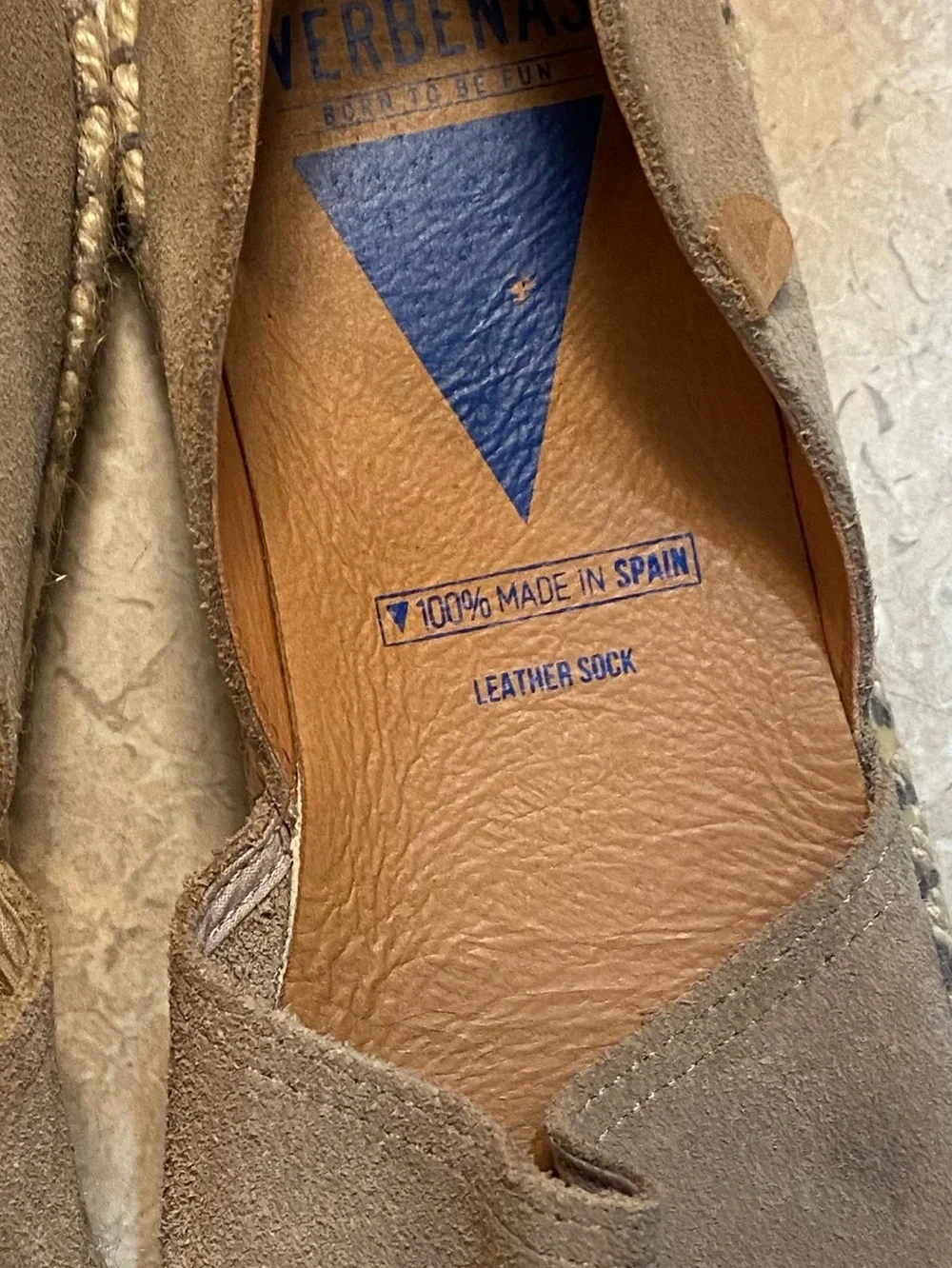 VERBENAS Taupe Suede Espadrilles for Women - Slip-On Casual